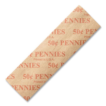 Dunbar Security Products Flat Coin Wrappers, Pennies, $.50, 1000 Wrappers-box freeshipping - TVN Wholesale